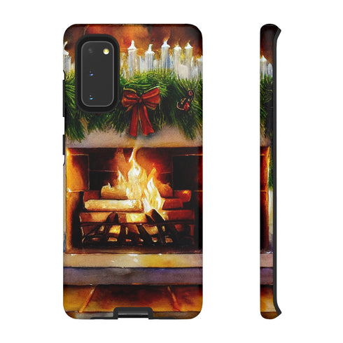 Candles on the Hearth Decorated for Christmas - Impact Resistant Phone Case Samsung Galaxy S20 Matte